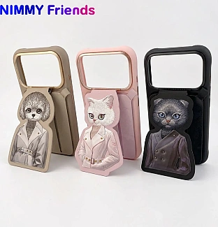 قاب و استند جاکارتی دار نیمی Nimmy Fashion Cute Pet Case With Magnetic Stand سری 17